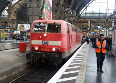 Übernahme der Lok 181-215 am 30.10.2019 von der DB-Fernverkehr in Frankfurt/Main